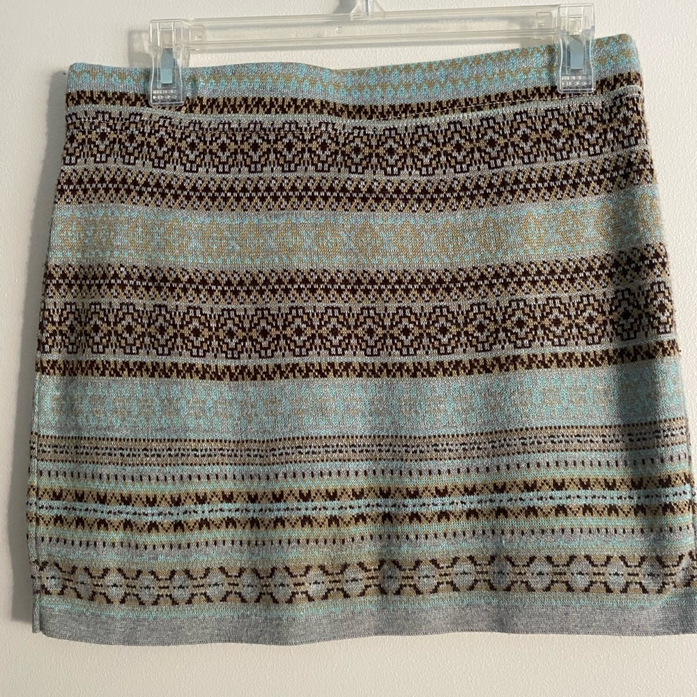 COPY - Textured ikat stretchy mini skirt (L)